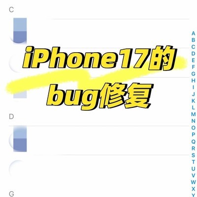 苹果17通讯录空白解决方法