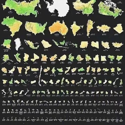 全球纯陆地面积排行榜