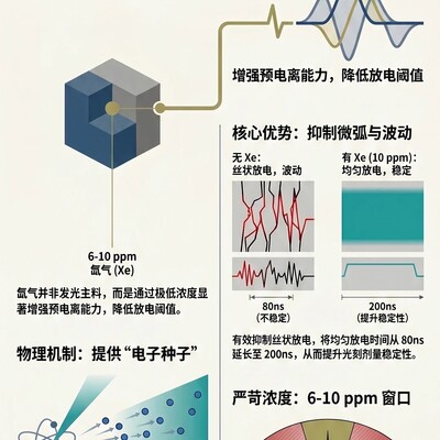 氙气在193nm光刻激光中的稳定作用