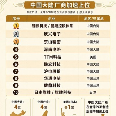 全球PCB企业TOP10格局