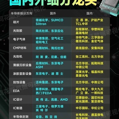 半导体细分领域龙头全景图