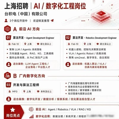台积电上海厂前端内推