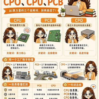 CPU PCB CPO 三者区别解析