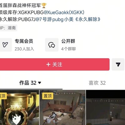 绝地求生胖森杯狙击与抖音号关联