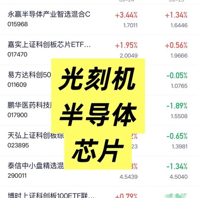 半导体芯片主题基金汇总