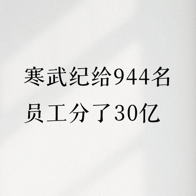 寒武纪全员持股激励计划