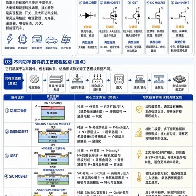 功率半导体器件工艺对比