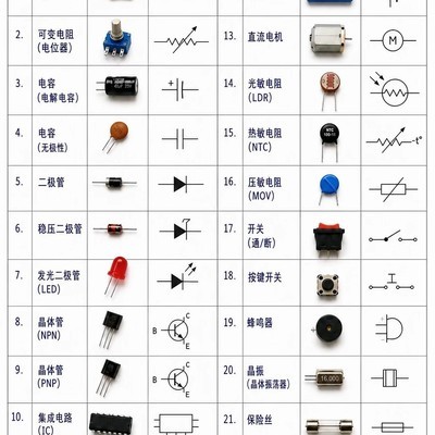 22种电子元件图文对照