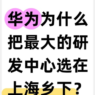 华为最大研发中心落户上海乡村原因