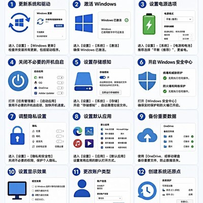 新电脑必做的12项设置
