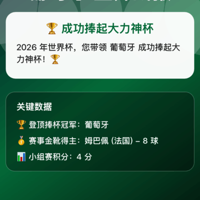 葡萄牙圆梦世界杯