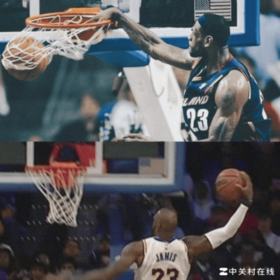 詹姆斯不同时期扣篮对比