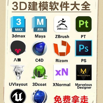 免费3D建模与渲染软件合集