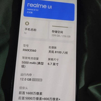 真我GTneo3天玑8100二手机