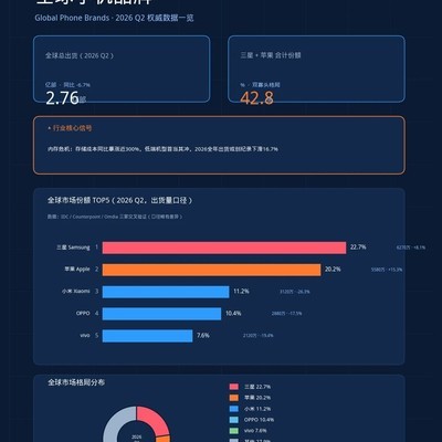 2026全球手机品牌格局