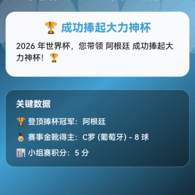 阿根廷夺冠之路