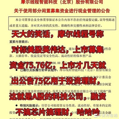 摩尔显卡75亿融资引争议