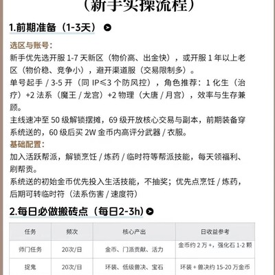 梦幻西游手游搬砖指南
