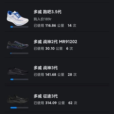 多威早期跑鞋横评