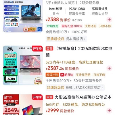 京东电脑搜索乱象