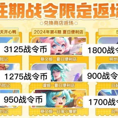 S45赛季返场皮肤战令币需求