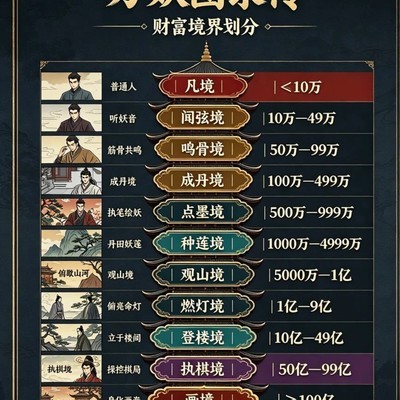 财富等级对应万妖图录