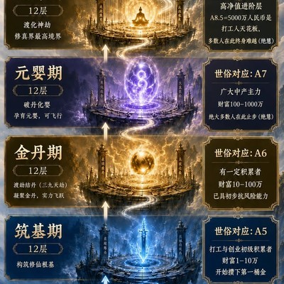 财富修仙境界对照表