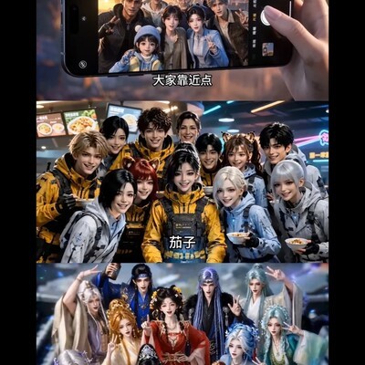 群像照片中女主缺席