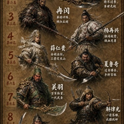 正史十大猛将真实排名