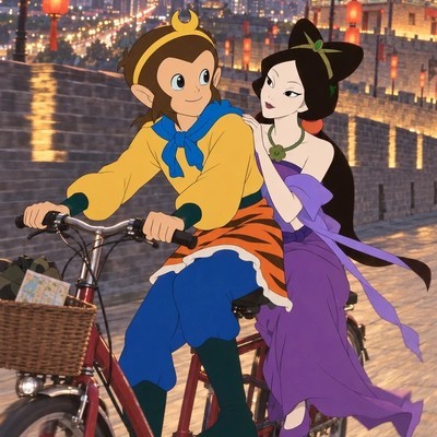 西游记大圣与紫衣姑娘
