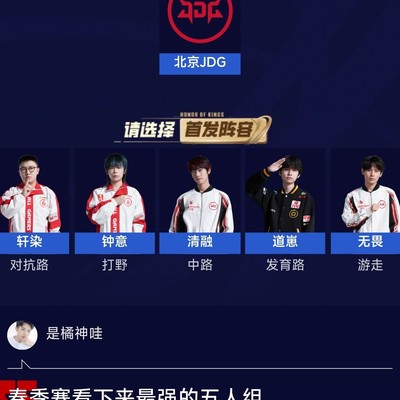 王者荣耀春季赛最强五人组