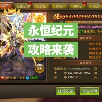 永恒纪元新手速成攻略