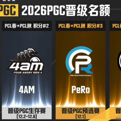 PGC总决赛名额揭晓