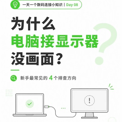 电脑黑屏四步排查法