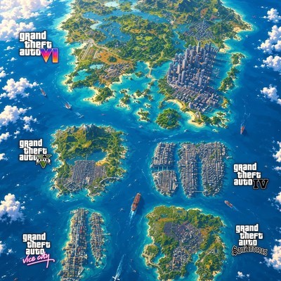 GTA6莱奥尼达州超大地图