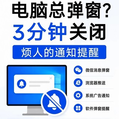 彻底关闭电脑弹窗四步法