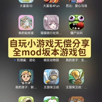 无偿分享千款Mod游戏包