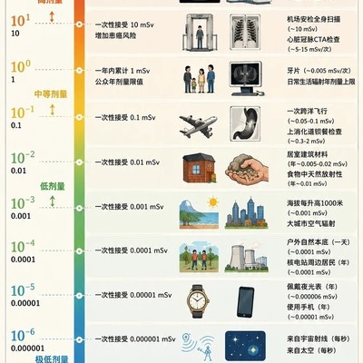 辐射剂量科普图解