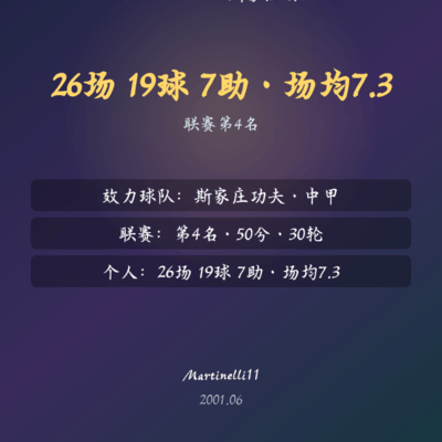 斯家庄功夫赛季战报