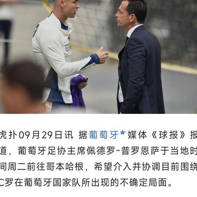 葡足协主席赴哥本哈根平息罗哥罢训风波