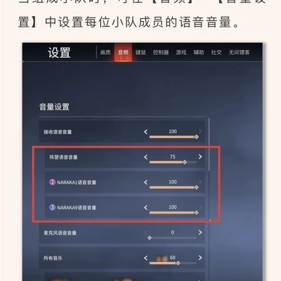 队友音量调节功能上线