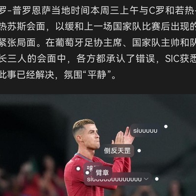 热苏斯因C罗未首发道歉