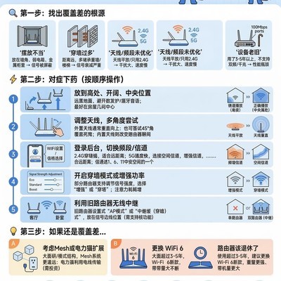 WiFi信号弱自救五步法