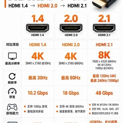 HDMI版本与带宽详解