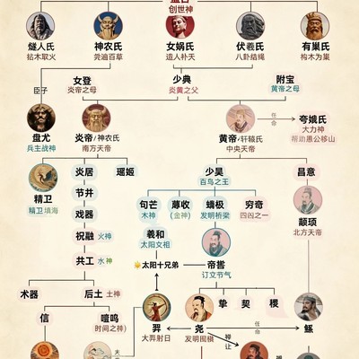 上古神话人物关系图