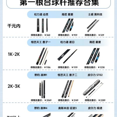 小白首选台球杆推荐