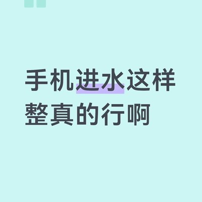 手机进水应急处理法
