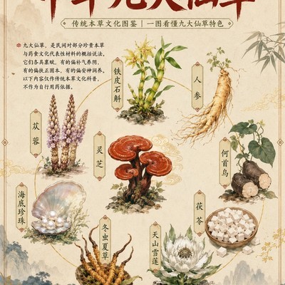 中华九大仙草功效解析