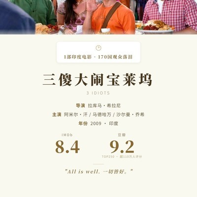 三傻大闹宝莱坞，热爱与勇气