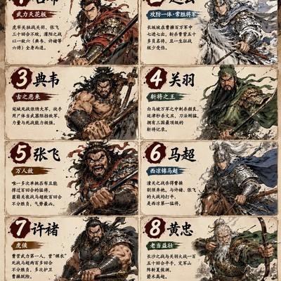 三国演义武力排行榜